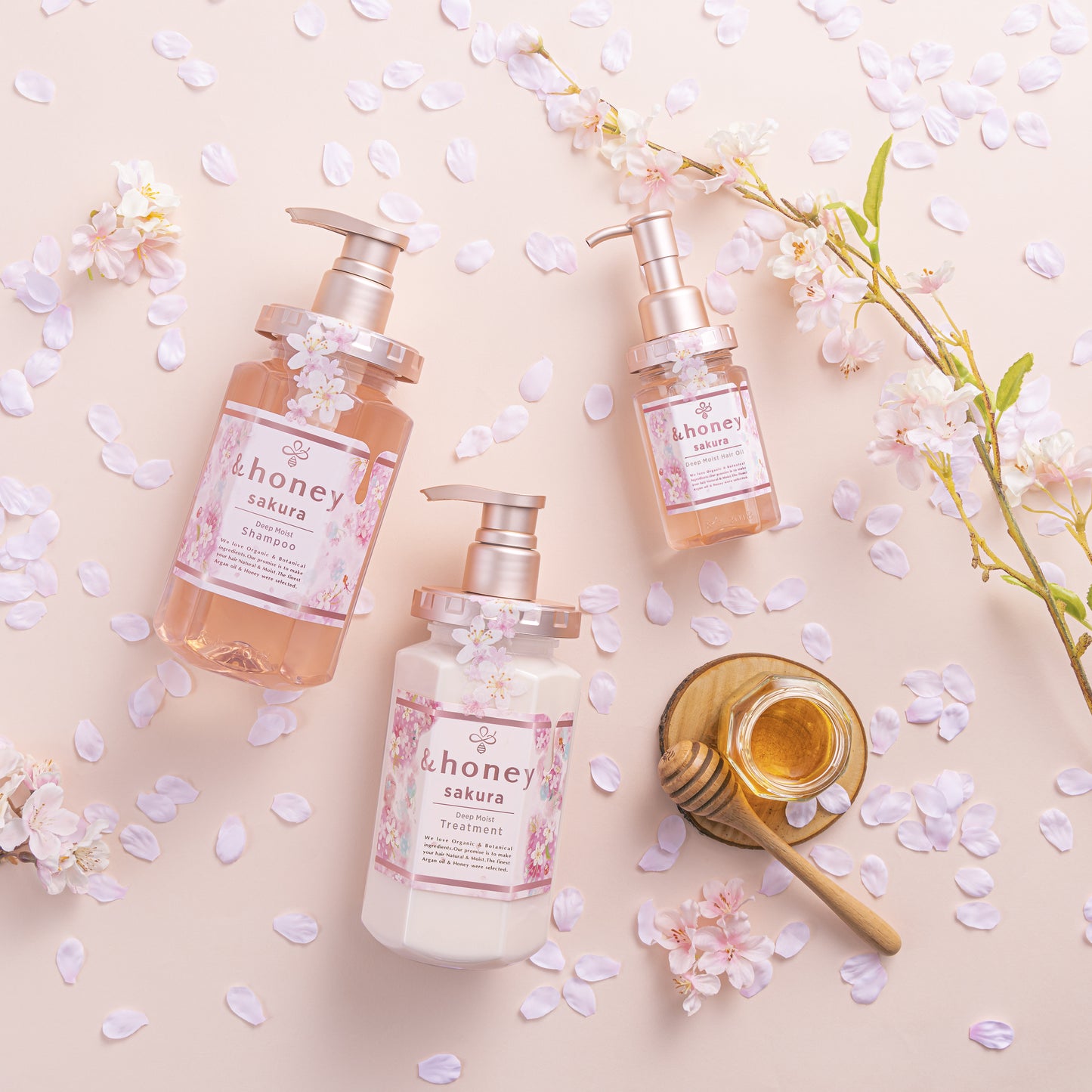 &honey Deep Moist Shampoo 1.0 & Treatment 2.0 Set Cherry Blossom Sakura 2023